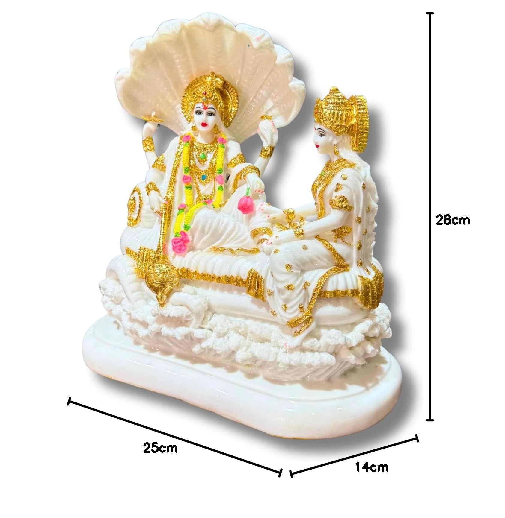 Buy AG Lord Vishnu Laxmi in Ksheer Sagar - Lakshmi Narayan - Murti